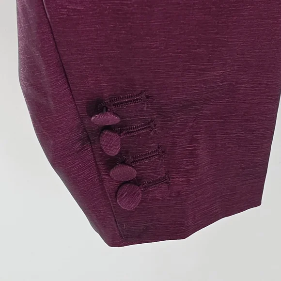 House of Harlow 1960 Shiny Dark Fuchsia Cropped Blazer W/ Cami Womens Medium - Picture 7 of 16